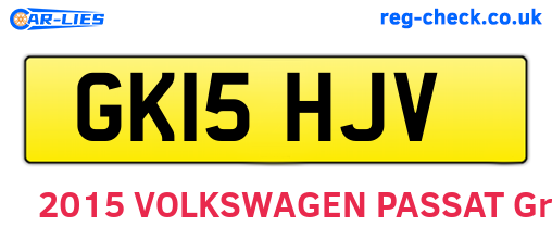 GK15HJV are the vehicle registration plates.
