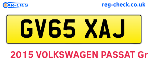 GV65XAJ are the vehicle registration plates.