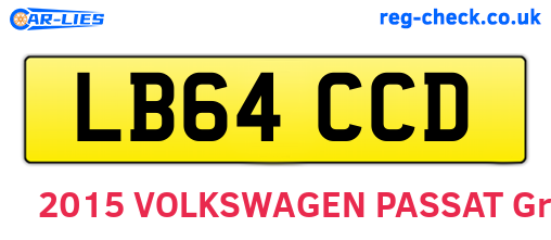 LB64CCD are the vehicle registration plates.