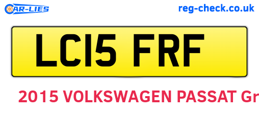 LC15FRF are the vehicle registration plates.