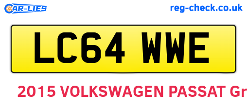 LC64WWE are the vehicle registration plates.