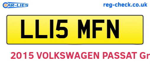 LL15MFN are the vehicle registration plates.