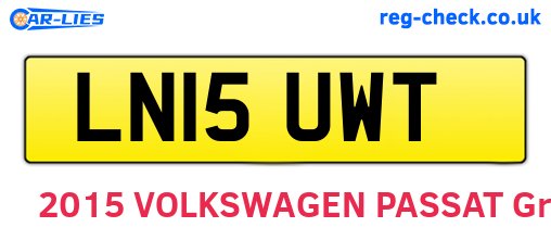 LN15UWT are the vehicle registration plates.