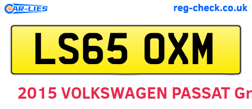 LS65OXM are the vehicle registration plates.