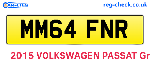 MM64FNR are the vehicle registration plates.