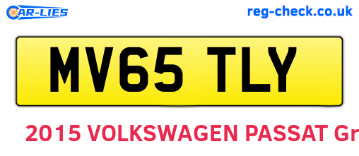 MV65TLY are the vehicle registration plates.