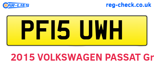 PF15UWH are the vehicle registration plates.