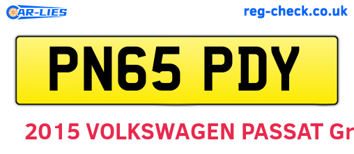 PN65PDY are the vehicle registration plates.