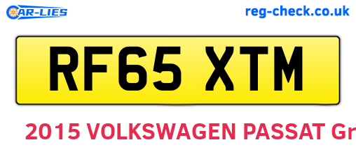 RF65XTM are the vehicle registration plates.