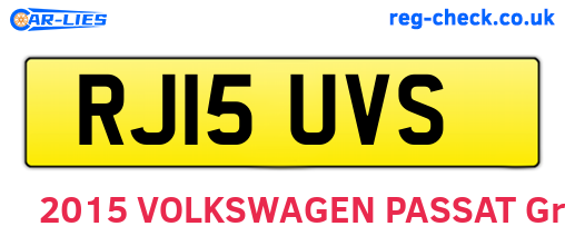 RJ15UVS are the vehicle registration plates.