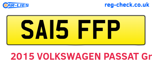 SA15FFP are the vehicle registration plates.