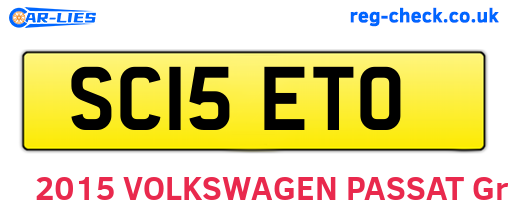 SC15ETO are the vehicle registration plates.