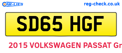 SD65HGF are the vehicle registration plates.