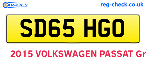 SD65HGO are the vehicle registration plates.