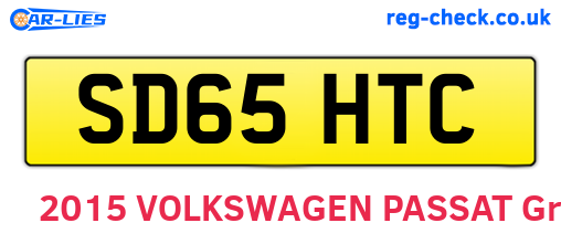 SD65HTC are the vehicle registration plates.