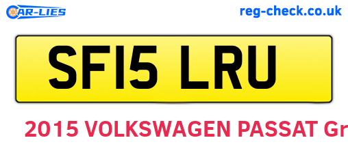 SF15LRU are the vehicle registration plates.