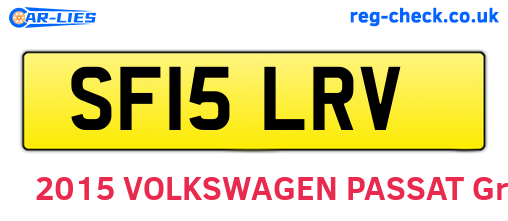 SF15LRV are the vehicle registration plates.