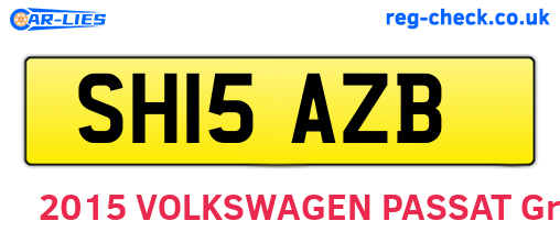 SH15AZB are the vehicle registration plates.