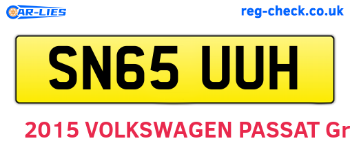 SN65UUH are the vehicle registration plates.