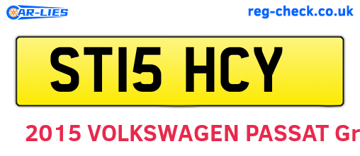 ST15HCY are the vehicle registration plates.