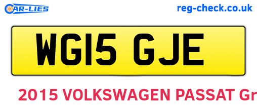 WG15GJE are the vehicle registration plates.