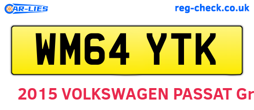 WM64YTK are the vehicle registration plates.