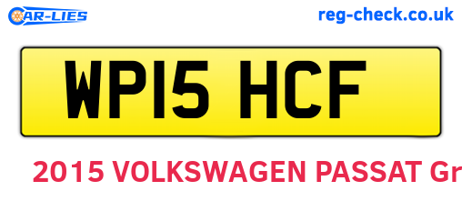 WP15HCF are the vehicle registration plates.