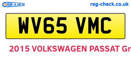 WV65VMC are the vehicle registration plates.