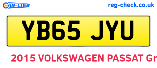 YB65JYU are the vehicle registration plates.