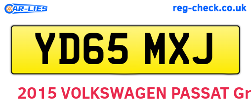 YD65MXJ are the vehicle registration plates.