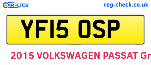 YF15OSP are the vehicle registration plates.
