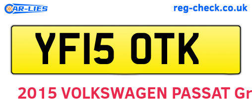 YF15OTK are the vehicle registration plates.