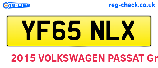 YF65NLX are the vehicle registration plates.