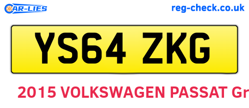 YS64ZKG are the vehicle registration plates.