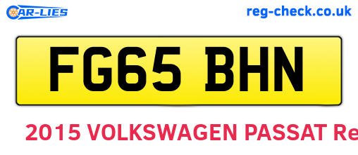 FG65BHN are the vehicle registration plates.