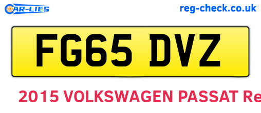 FG65DVZ are the vehicle registration plates.
