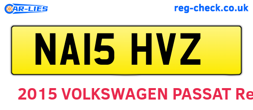 NA15HVZ are the vehicle registration plates.