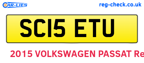 SC15ETU are the vehicle registration plates.