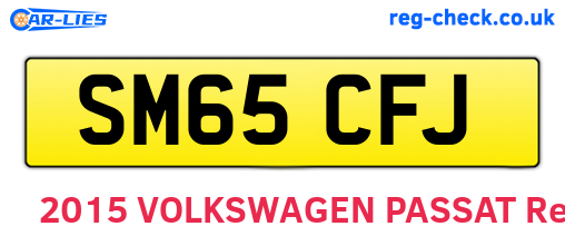 SM65CFJ are the vehicle registration plates.