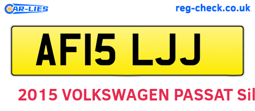 AF15LJJ are the vehicle registration plates.