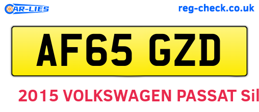 AF65GZD are the vehicle registration plates.