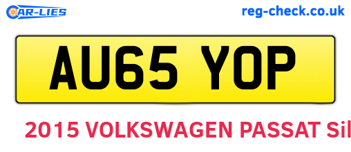 AU65YOP are the vehicle registration plates.