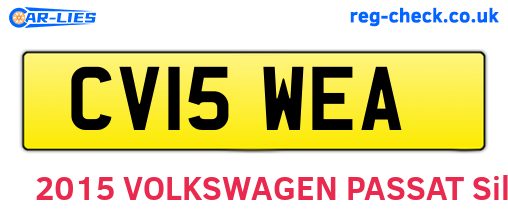 CV15WEA are the vehicle registration plates.