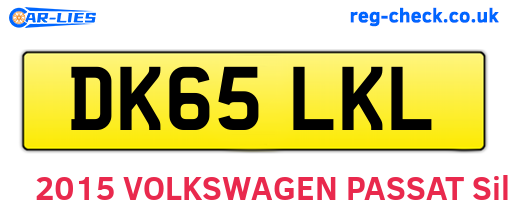 DK65LKL are the vehicle registration plates.