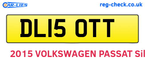 DL15OTT are the vehicle registration plates.