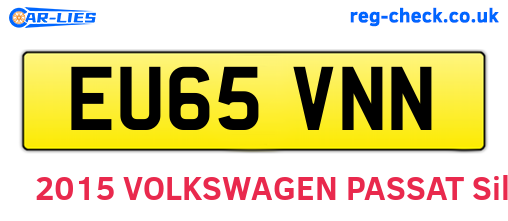EU65VNN are the vehicle registration plates.