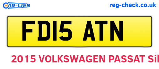 FD15ATN are the vehicle registration plates.