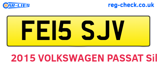 FE15SJV are the vehicle registration plates.