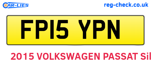 FP15YPN are the vehicle registration plates.