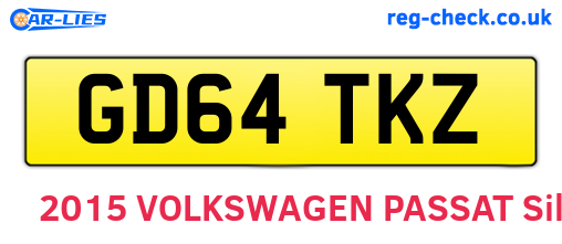 GD64TKZ are the vehicle registration plates.